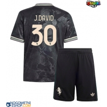 Otroški Nogometni dresi Juventus Jonathan David #30 Tretji 2025-26 Kratek Rokav (+ Kratke hlače)